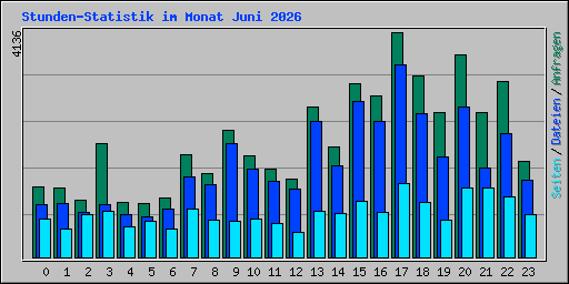 Stunden-Statistik im Monat Juni 2026
