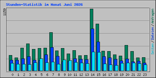 Stunden-Statistik im Monat Juni 2026